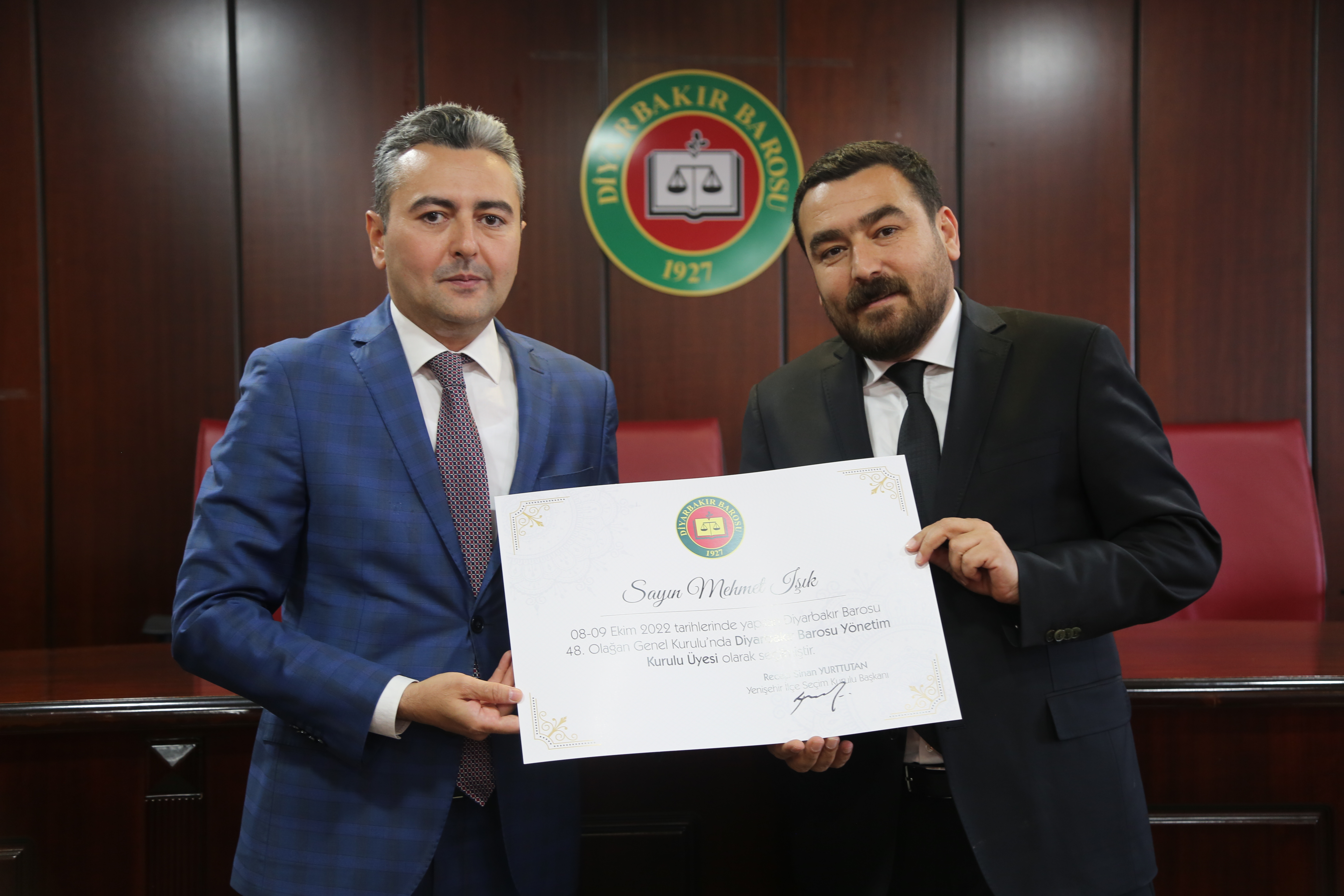 48. Dönem Baro Yönetim Kurulumuz Mazbatalarını Alarak Göreve Başladı — 2
