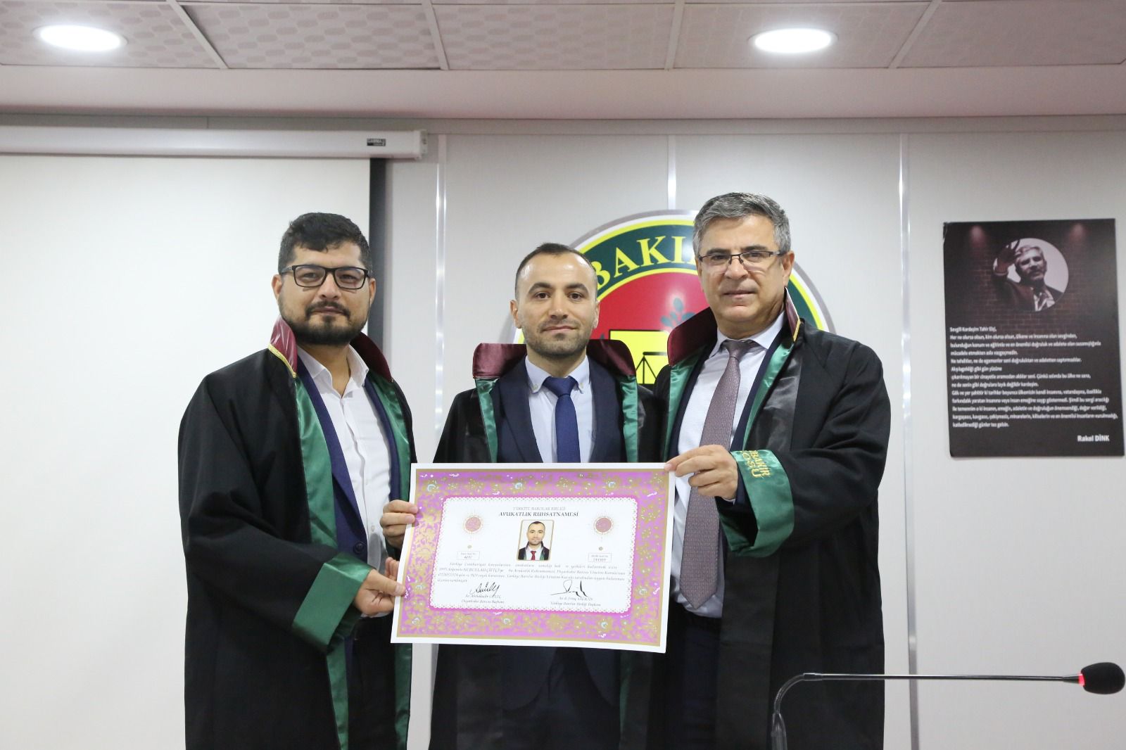 Üç Meslektaşımız Avukatlık Yeminini İcra Ederek Aramıza Katıldı. — 2