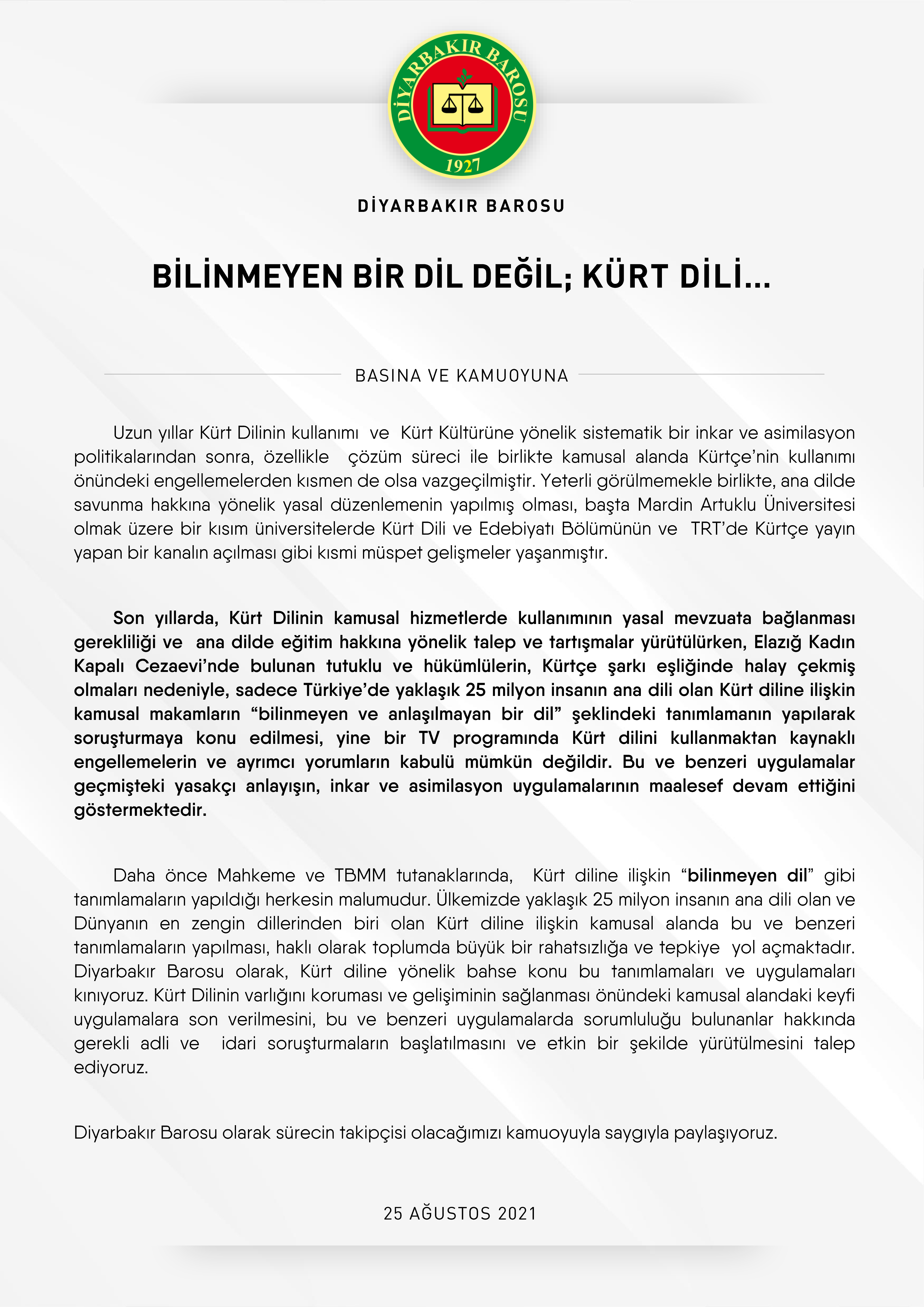Bilinmeyen Bir Dil Değil; Kürt Dili… — 1