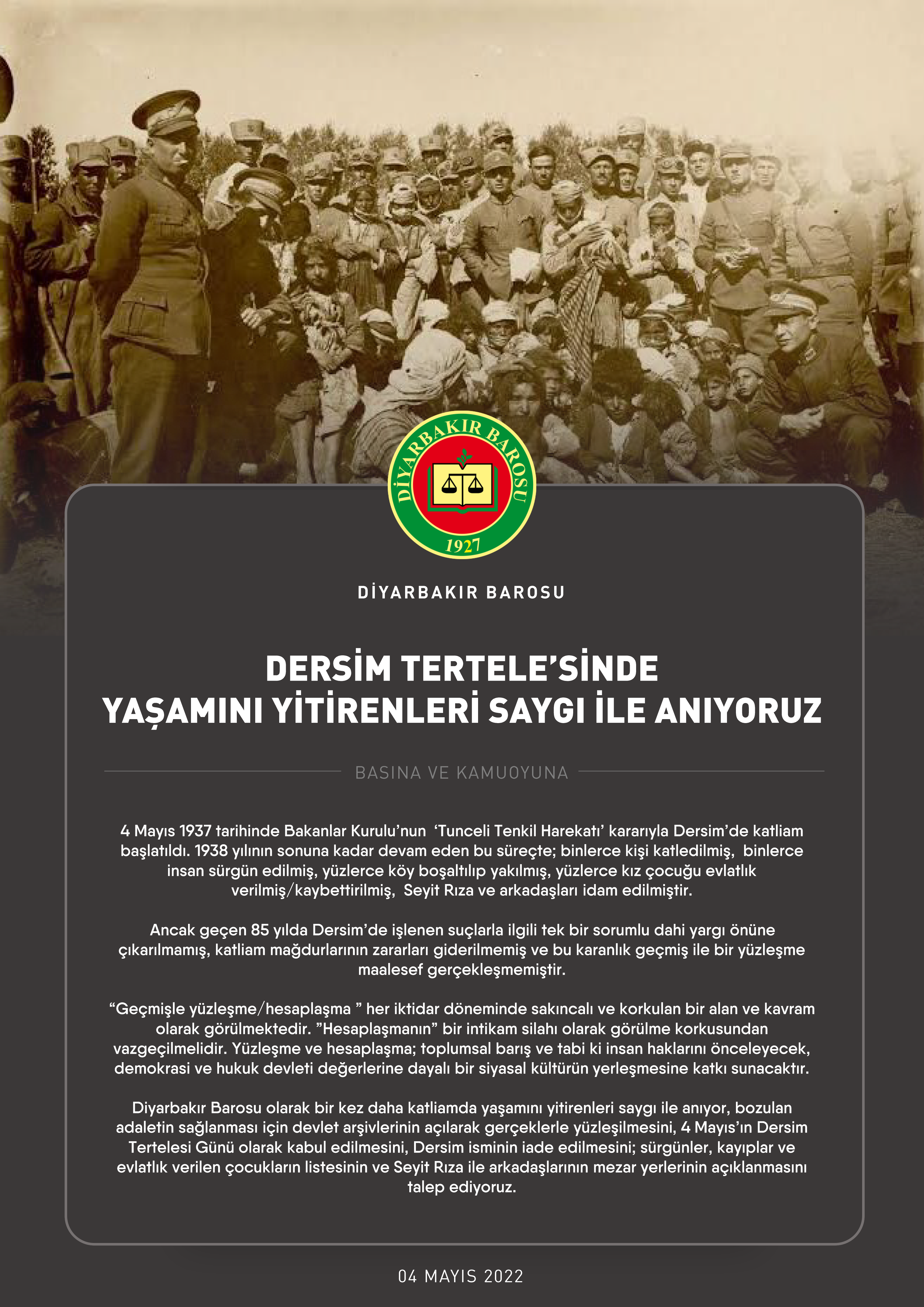 Dersim Tertele’sinde Yaşamını Yitirenleri Saygı İle Anıyoruz — 1