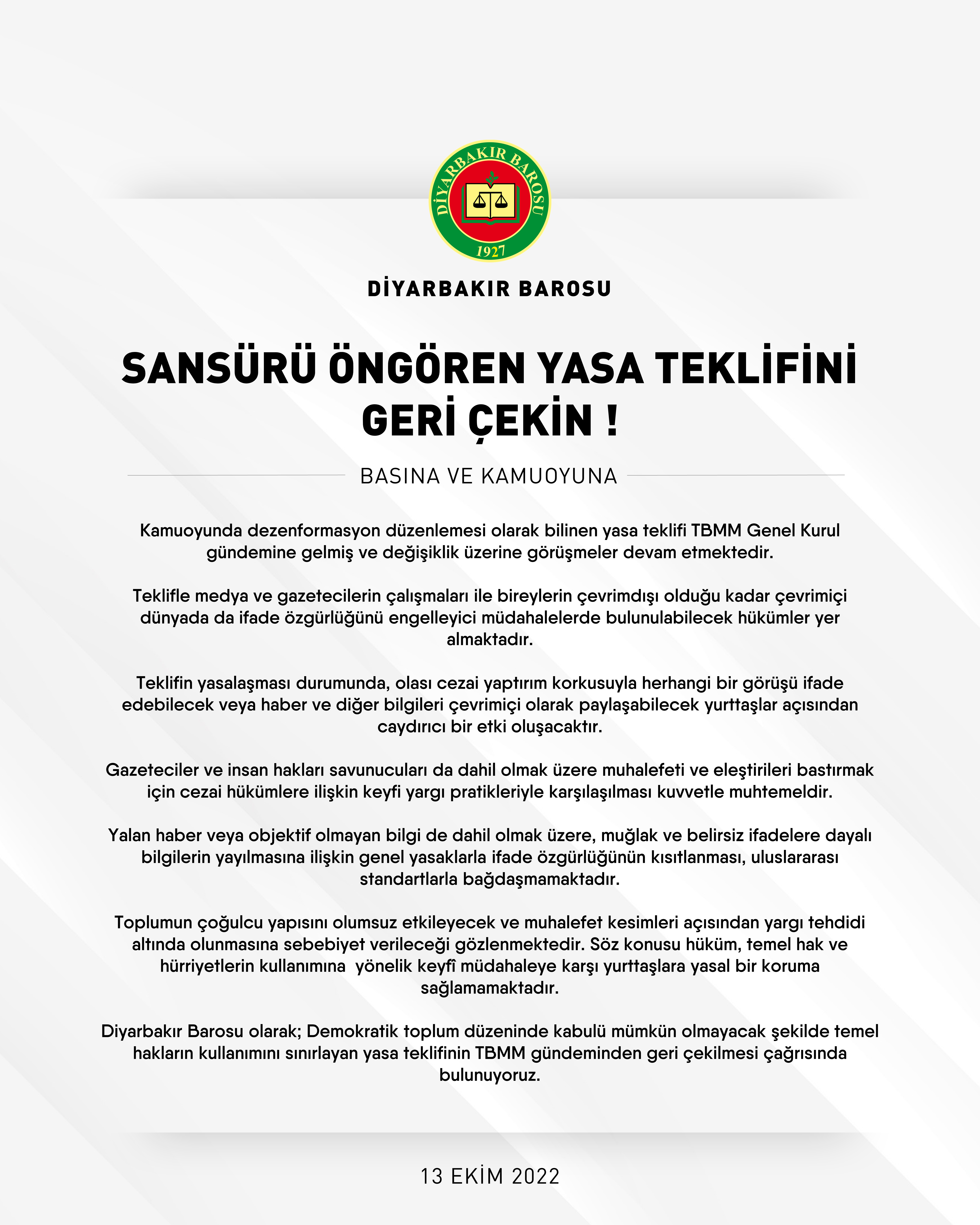 Sansürü öngören yasa teklifini geri çekin! — 1