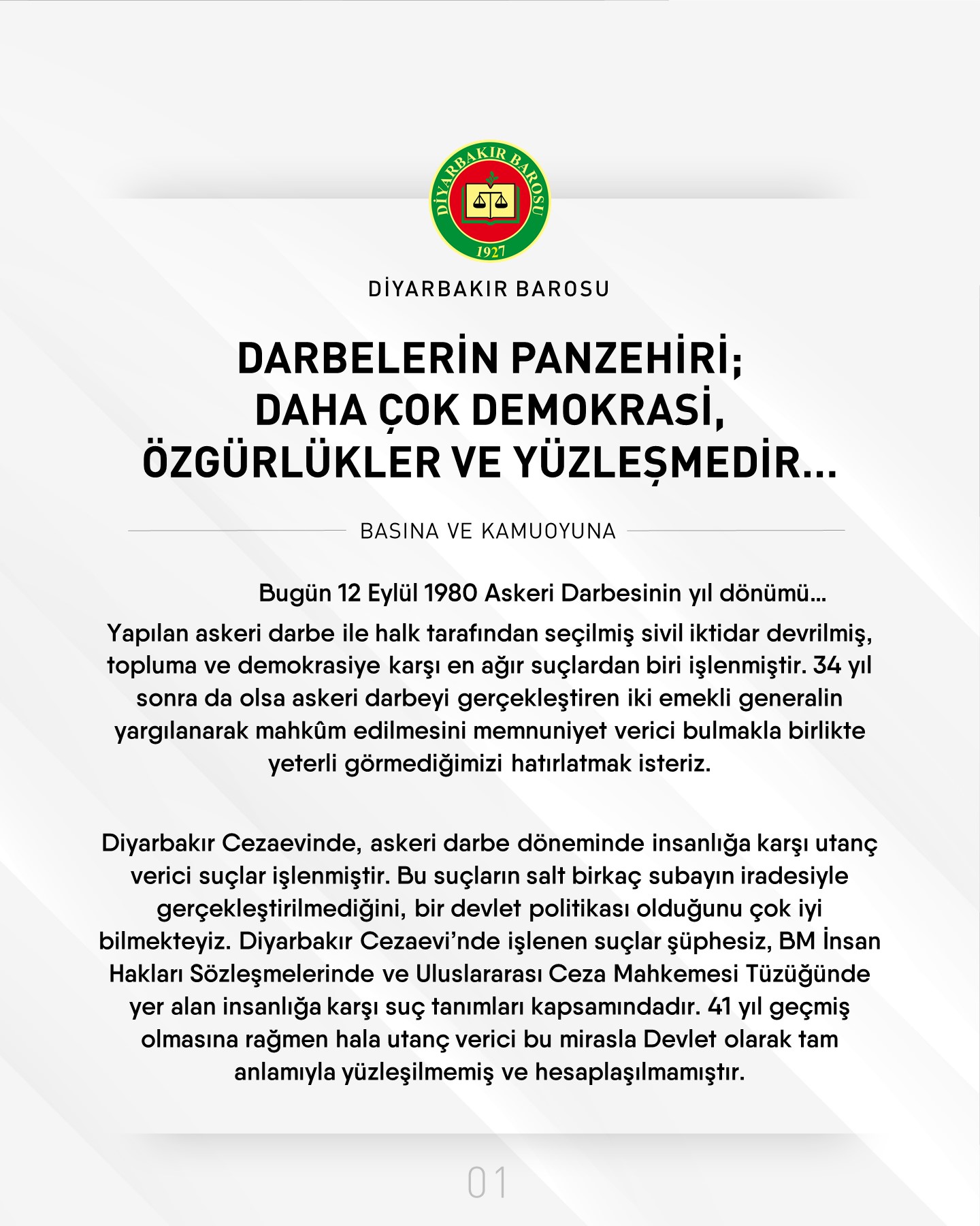Panzehîra darbeyan; bêtır demokrasî, azadî û rûbırûbûnî ye... — 1